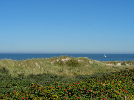 the island of Langeoog in the north seaの写真素材
