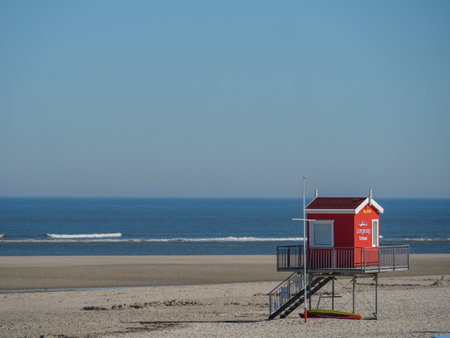 the island of Langeoog in the north seaの写真素材