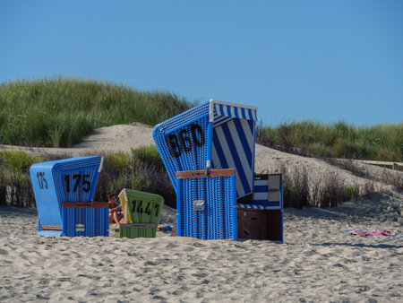 the island of Langeoog in the north seaの写真素材