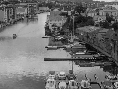 the city of Haugesund in Norwayの写真素材