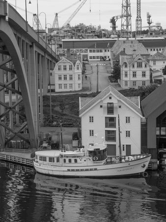 the city of Haugesund in Norwayの写真素材