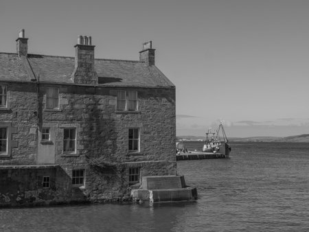 the city of Lerwick and the Shetland Islandsの写真素材