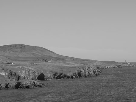 the city of Lerwick and the Shetland Islandsの写真素材