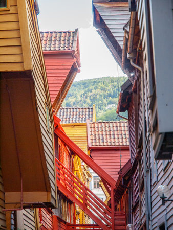 Bergen city in Norwayの写真素材