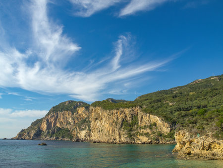 Corfu island in Greeceの写真素材
