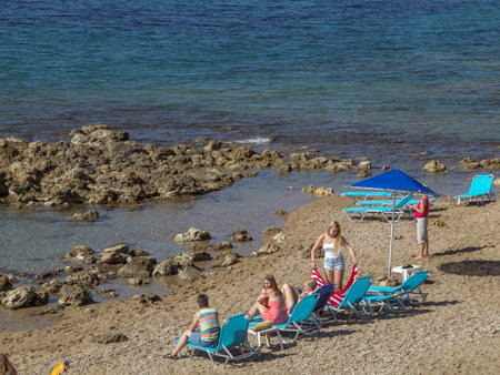 Katakolon at the Mediterranean Sea in Greeceの写真素材