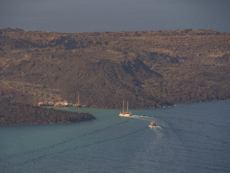 Santorini island in Greeceの写真素材