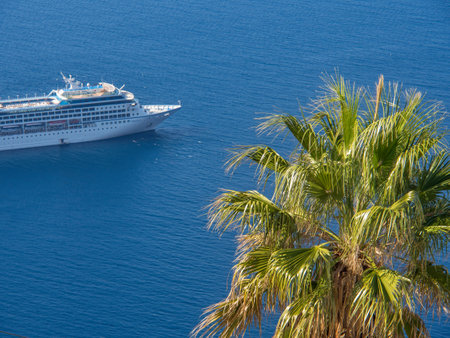 Santorini island in Greeceの写真素材
