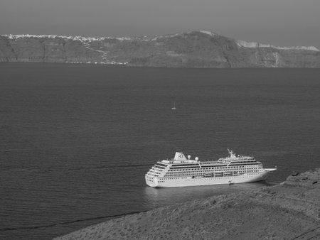 Santorini island in Greeceの写真素材