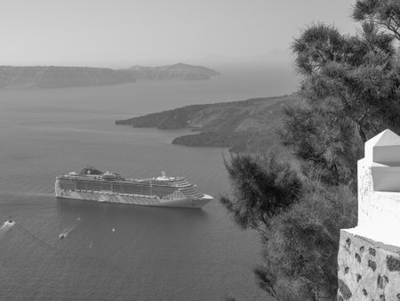 Santorini island in Greeceの写真素材