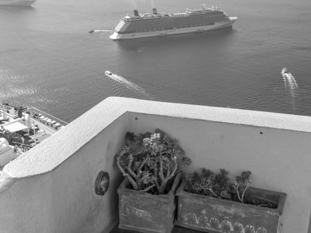 Santorini island in Greeceの写真素材