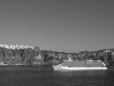 Santorini island in Greeceの写真素材