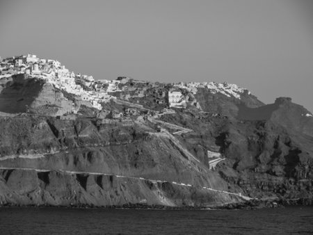 Santorini island in Greeceの写真素材