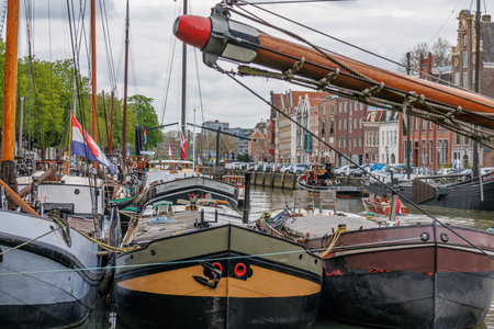 the city of Dordrecht in the Netherlandsの写真素材