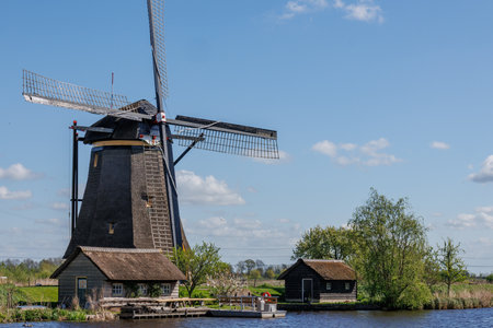 the windmills of Kinderdijk in the Netherlands