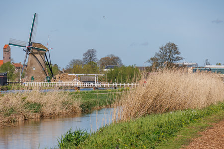 the windmills of Kinderdijk in the Netherlands