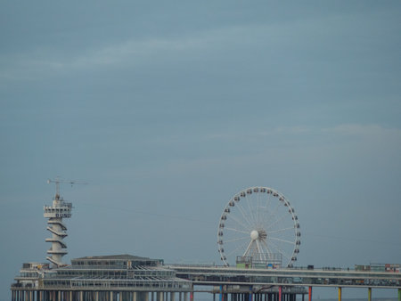 Scheveningen on the North Sea in the Netherlandsの写真素材