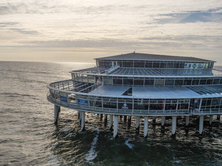 Scheveningen on the North Sea in the Netherlandsの写真素材