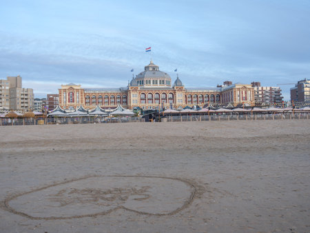 Scheveningen on the North Sea in the Netherlandsの写真素材