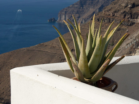Santorini island in Greeceの写真素材