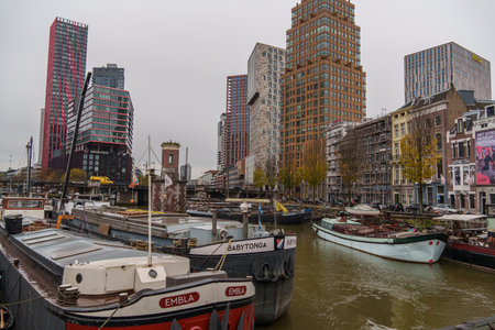 Rotterdam city in the Netherlandsの写真素材
