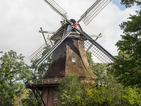 City and lake of Bad Zwischenahn in Germanyの写真素材