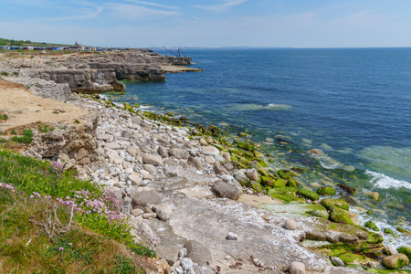 the isle of portland in englandの写真素材
