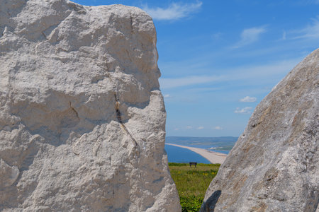 the isle of portland in englandの写真素材