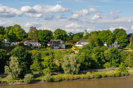 Hamburg and the Elbe river in Germanyの写真素材