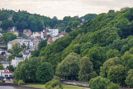 Hamburg and the Elbe river in Germanyの写真素材