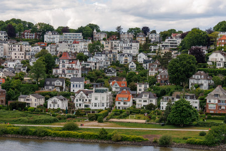 Hamburg and the Elbe river in Germany