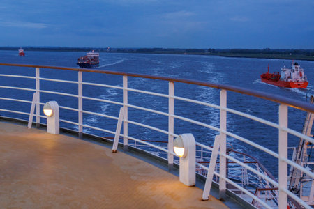 Hamburg and the Elbe river in Germany