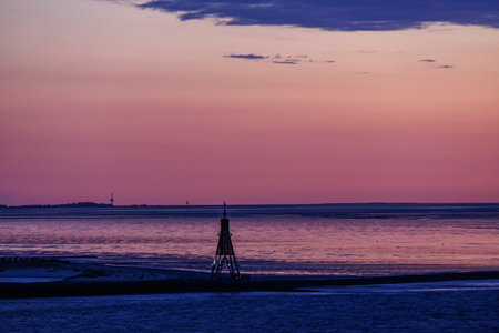 Hamburg and the Elbe river in Germanyの写真素材