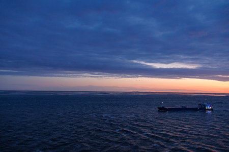 Hamburg and the Elbe river in Germany