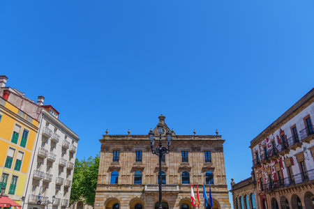 the city of Gijon in Spainの写真素材