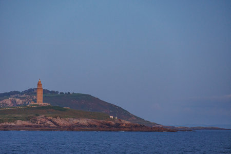 the city of Gijon in Spainの写真素材