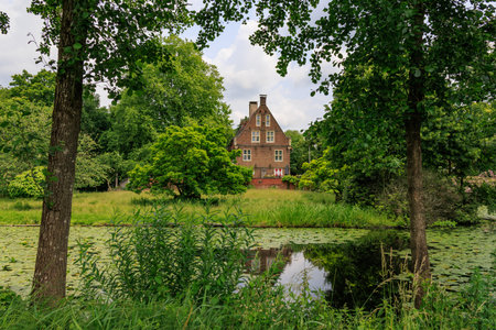 Hiking in the German Baumbergeの写真素材