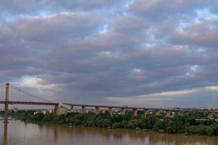 Bordeaux city at the Garonne river in France
