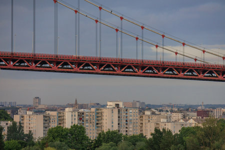 Bordeaux city at the Garonne river in France