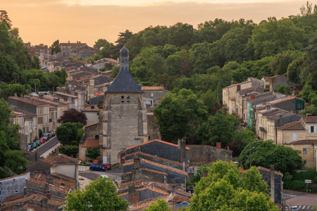 Bordeaux city at the Garonne river in Franceの写真素材