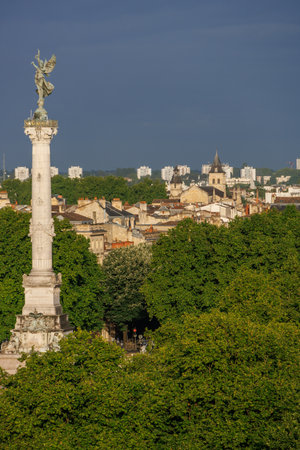 Bordeaux city at the Garonne river in Franceの写真素材