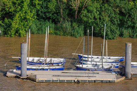 Bordeaux city at the Garonne river in Franceの写真素材