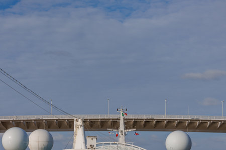 Bordeaux city at the Garonne river in Franceの写真素材