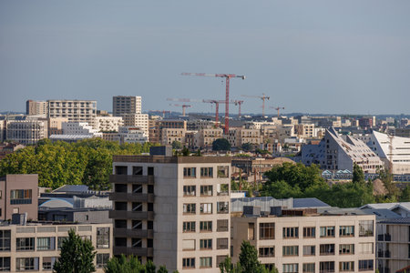 Bordeaux city at the Garonne river in Franceの写真素材
