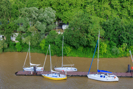 Bordeaux city at the Garonne river in Franceの写真素材