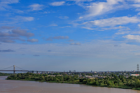 Bordeaux city at the Garonne river in Franceの写真素材