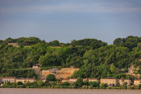 Bordeaux city at the Garonne river in Franceの写真素材