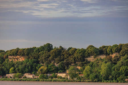 Bordeaux city at the Garonne river in Franceの写真素材