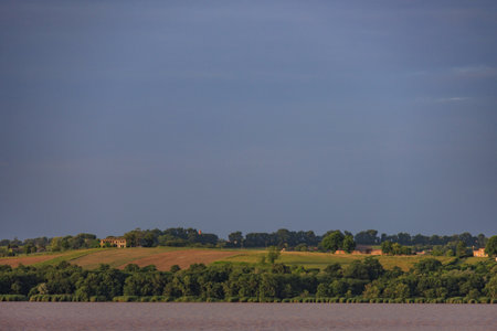 Bordeaux city at the Garonne river in Franceの写真素材