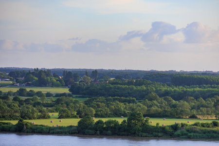 Bordeaux city at the Garonne river in Franceの写真素材